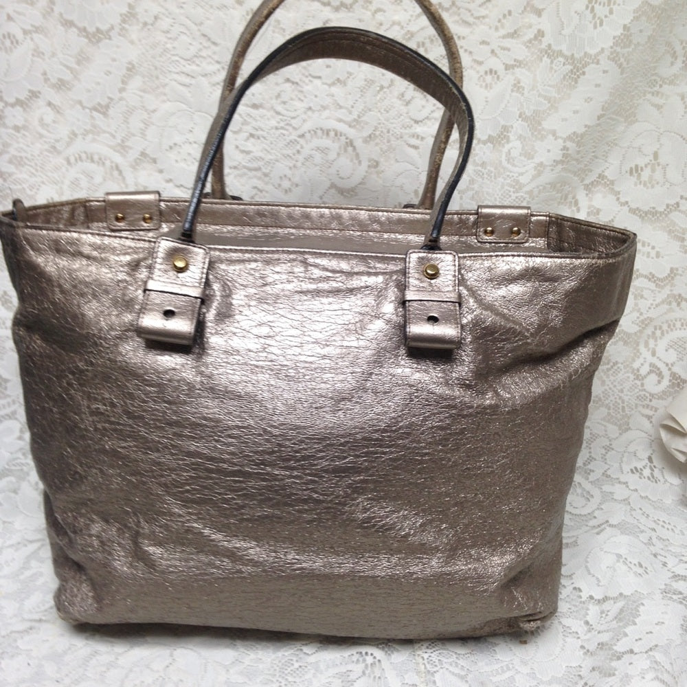Chloe Large Gold Distressed Leather Handbag