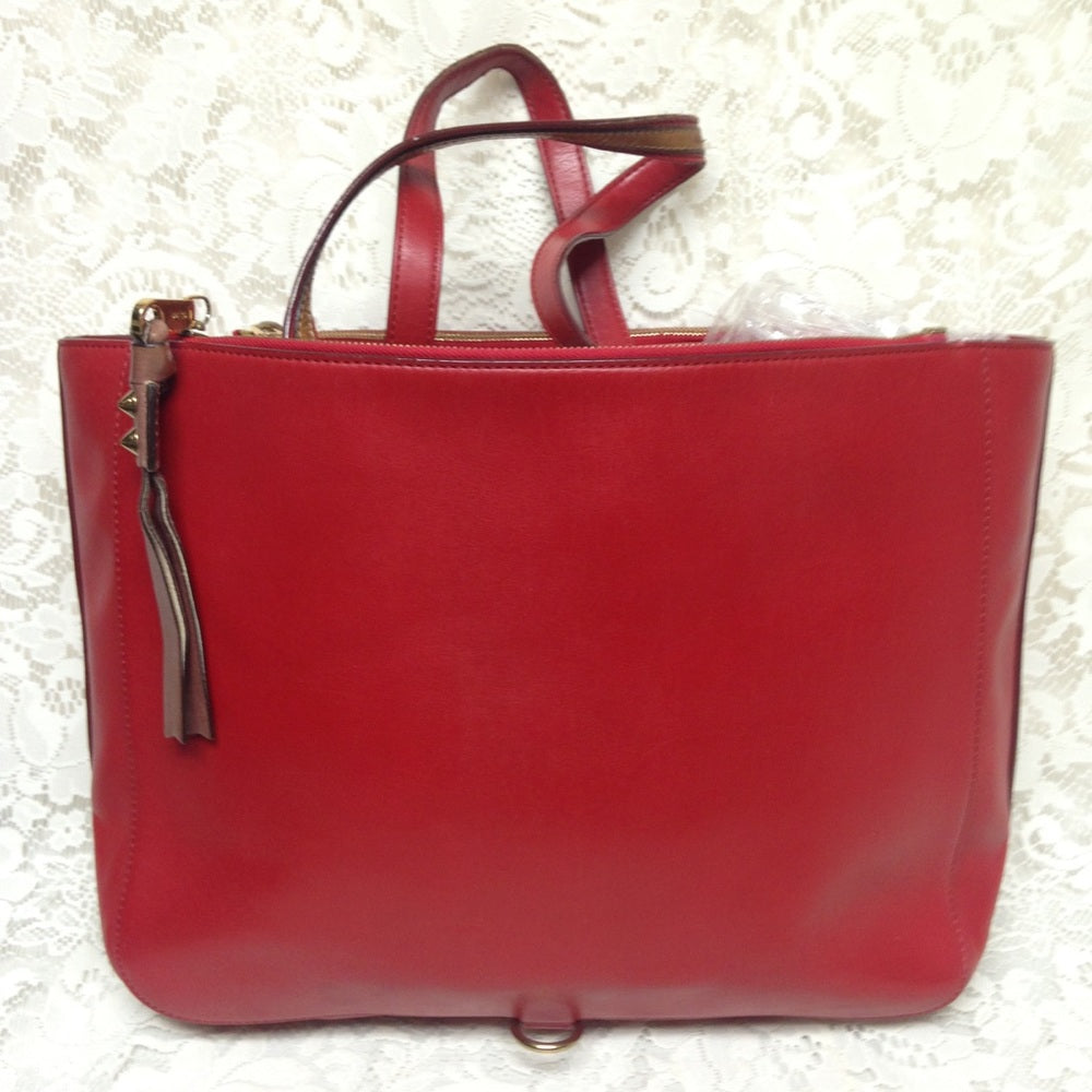 Chloe Large Red Leather Shoulder Bag