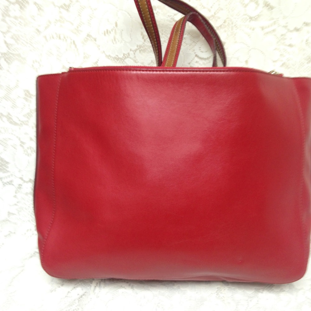Chloe Large Red Leather Shoulder Bag