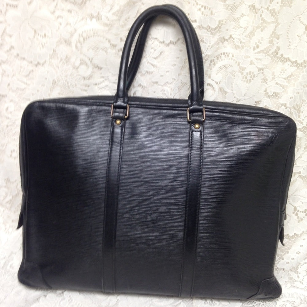 Louis Vuitton Black Epi  Leather Large Briefcase