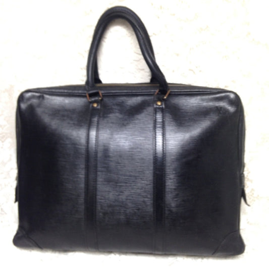 Louis Vuitton Black Epi  Leather Large Briefcase