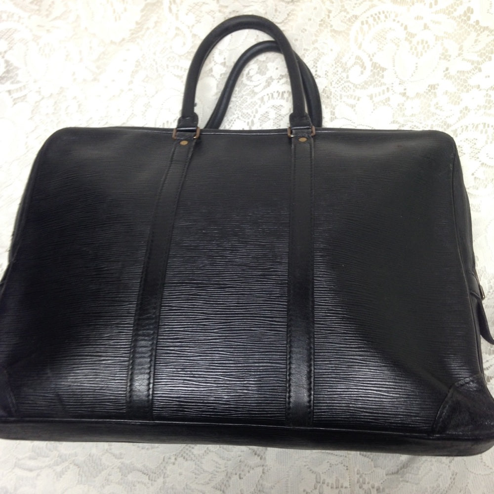 Louis Vuitton Black Epi  Leather Large Briefcase