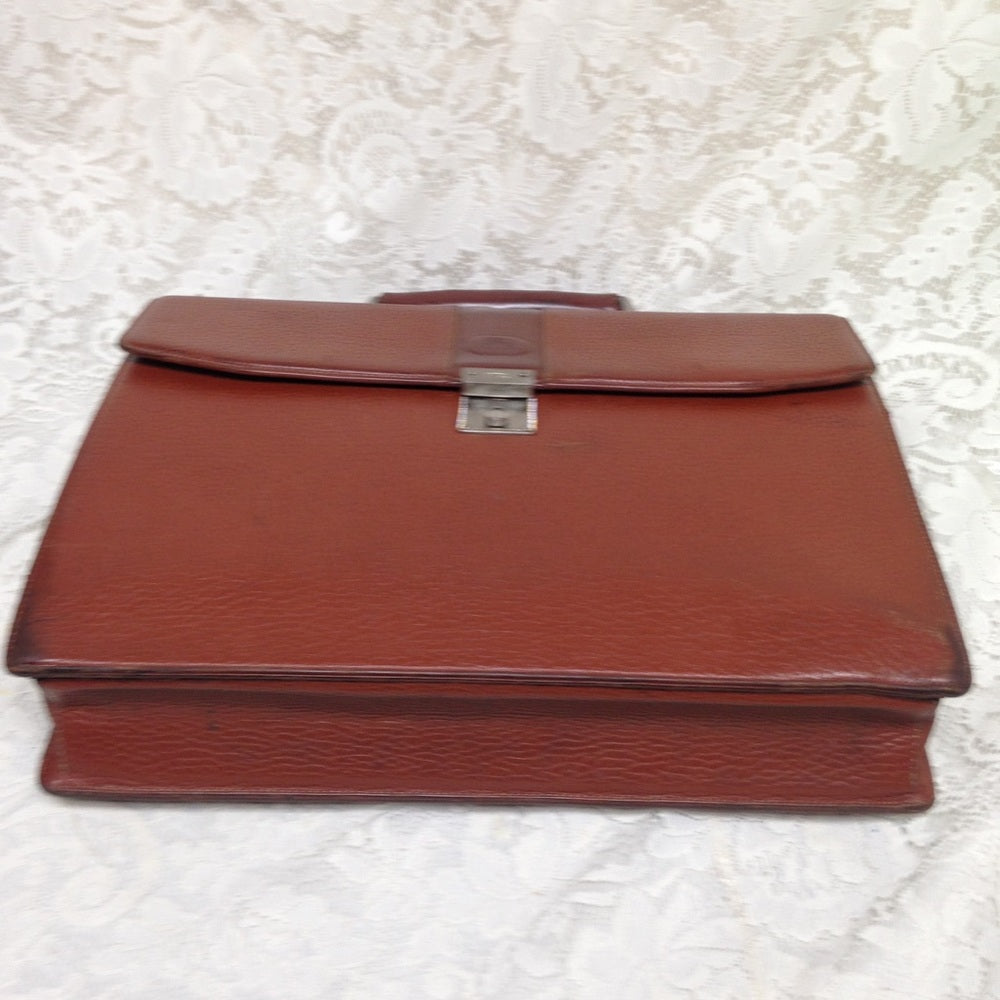 Authentic Burberrry, Brown Leather Large Briefcase