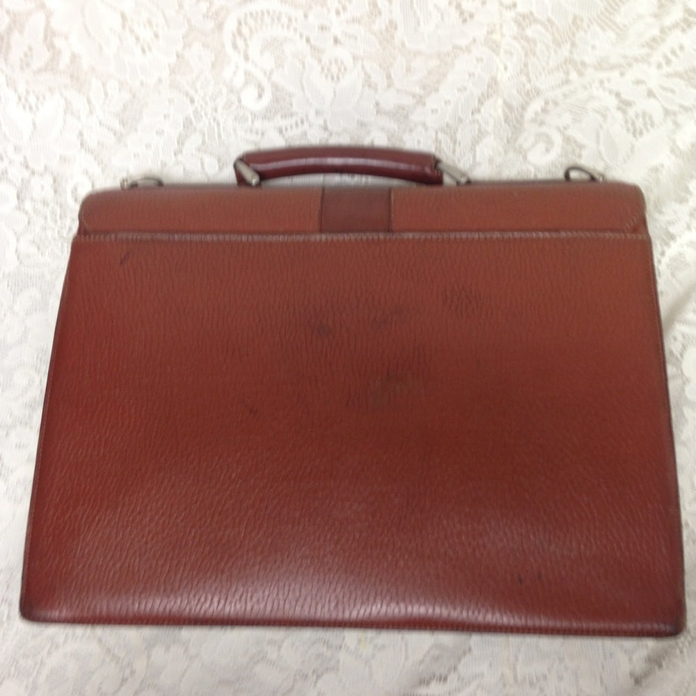 Authentic Burberrry, Brown Leather Large Briefcase