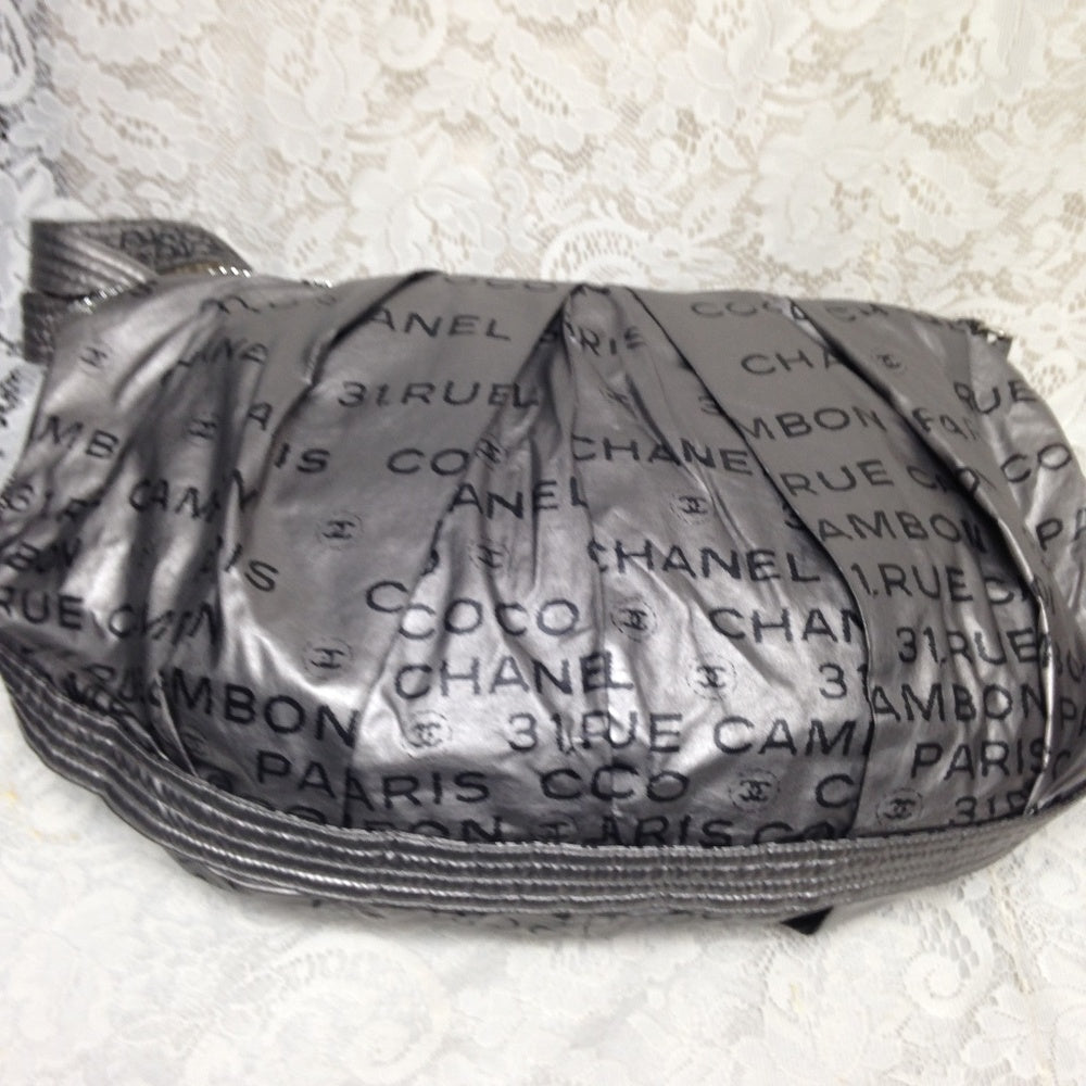 Chanel Silver-Black Weekend-Beach Crossbody