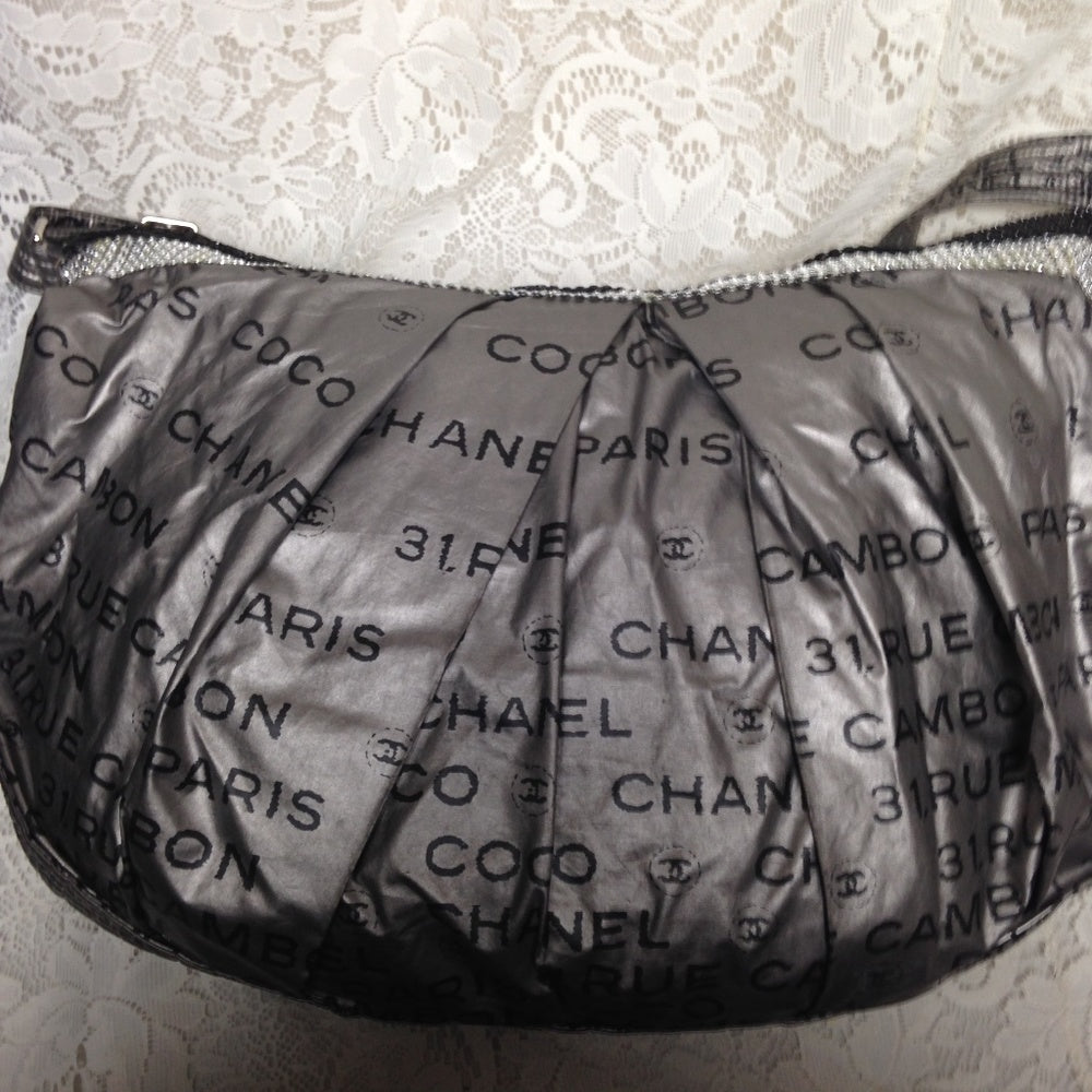 Chanel Silver-Black Weekend-Beach Crossbody