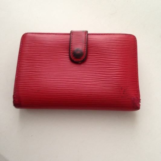 Louis Vuitton, Red Epi Leather, Kisslock CompactWa