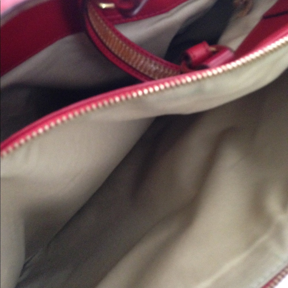 Chloe Large Red Leather Shoulder Bag