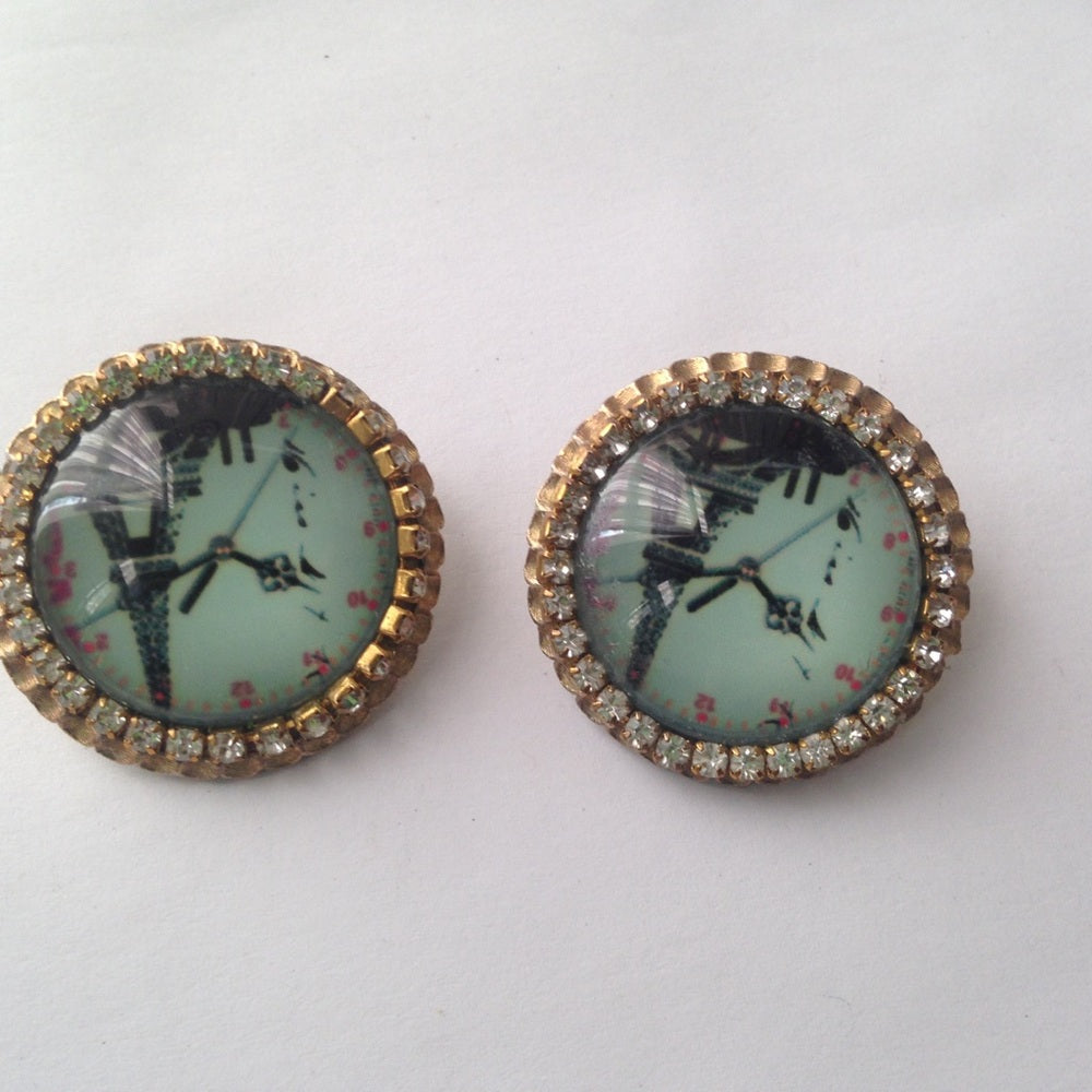 Vintage, 1950s, Star 2Prs Gold Tone, Clip Earrings