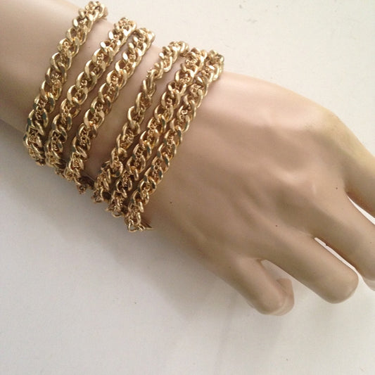 Vintage Elegant 6 in 1 Gold Chain Bracelet