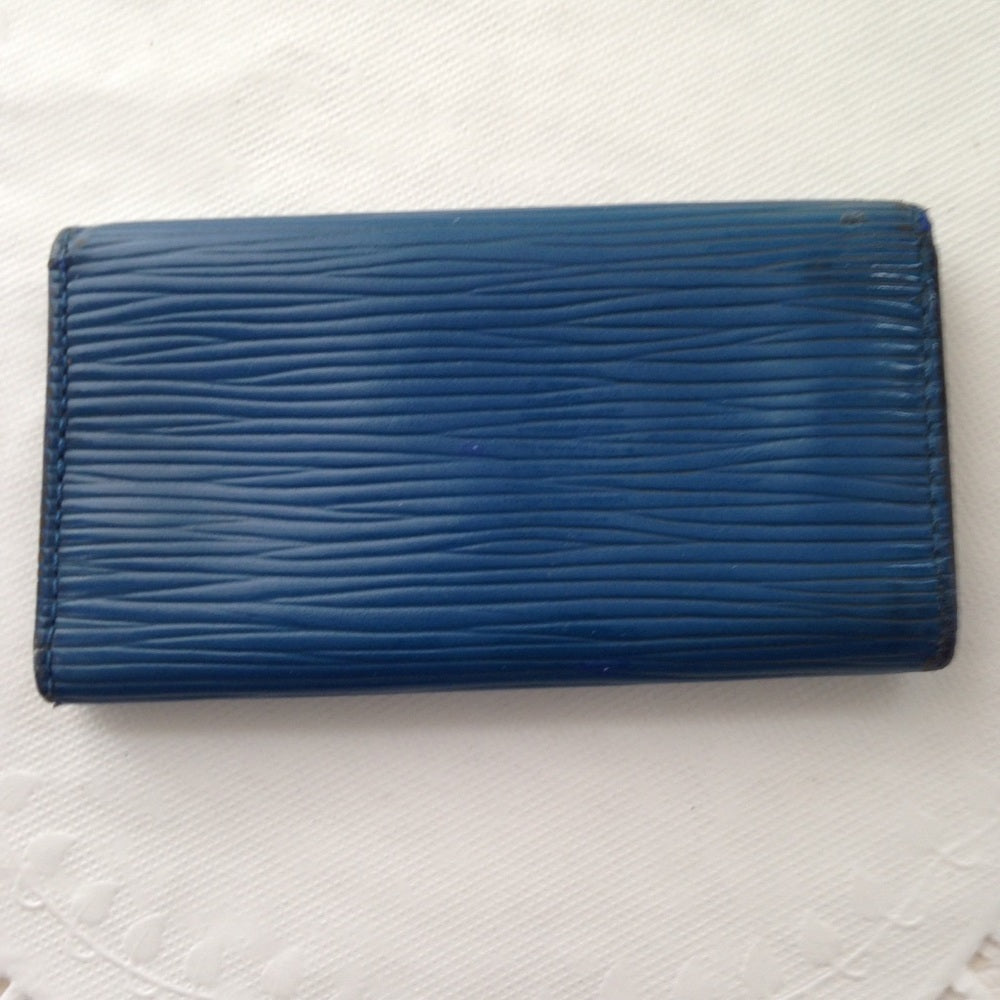 Authentic, Louis Vuitton, Blue Epi Leather 4-Hooks