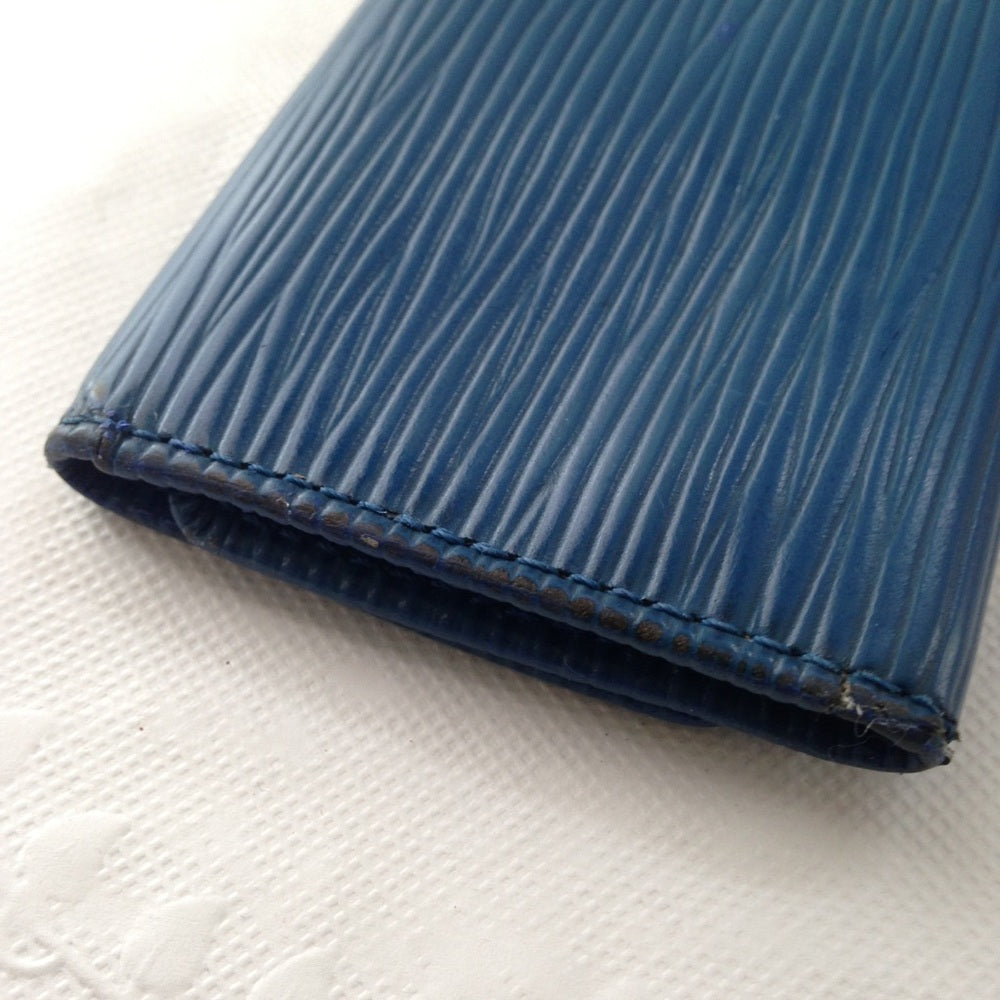 Authentic, Louis Vuitton, Blue Epi Leather 4-Hooks