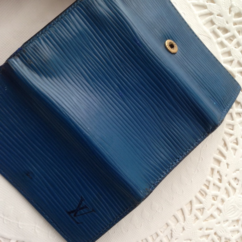 Authentic, Louis Vuitton, Blue Epi Leather 4-Hooks