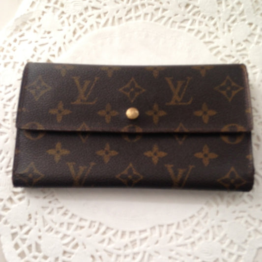 Louis Vuitton, Brown Mono, Tri-fold Wallet