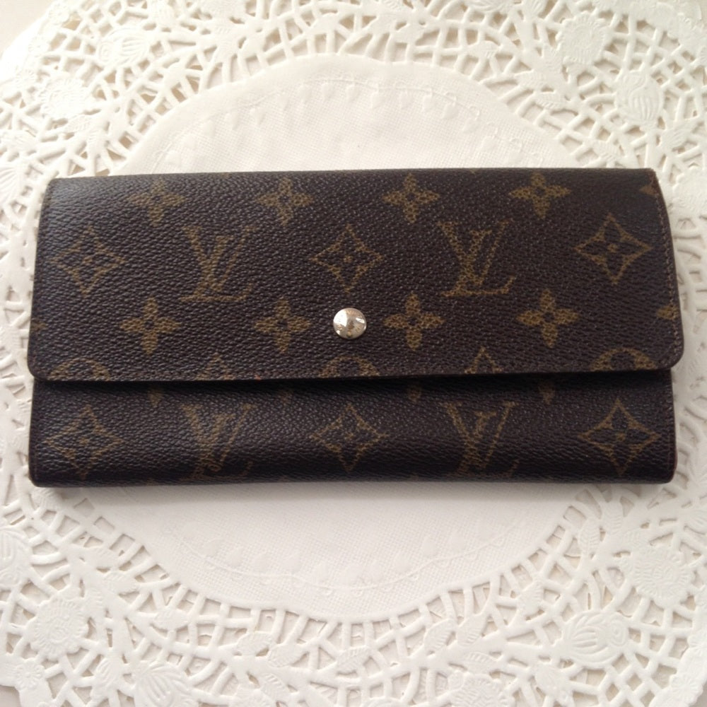 Louis Vuitton, Brown Mono, Bi-Fold Long Wallet