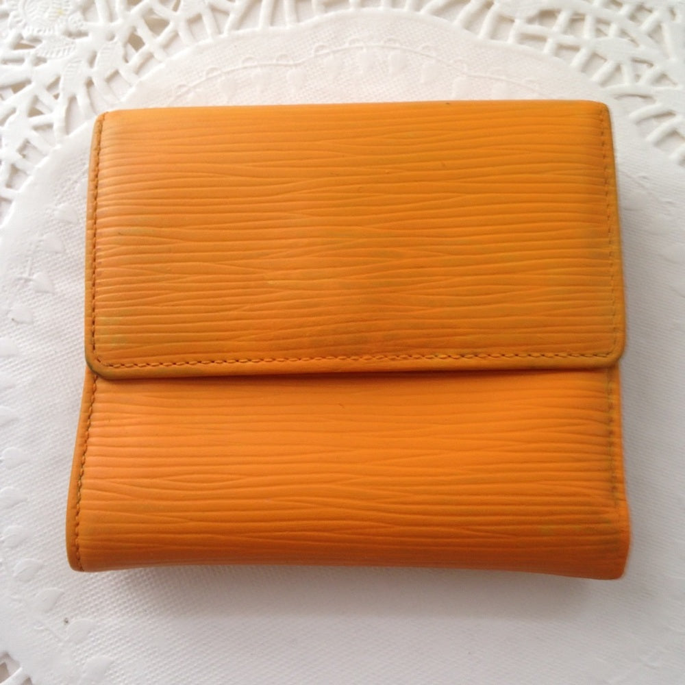 ,Louis Vuitton Yellow Epi Leather Compact Wallet