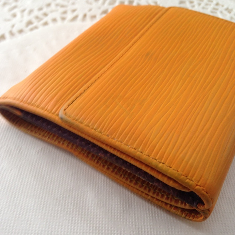 ,Louis Vuitton Yellow Epi Leather Compact Wallet