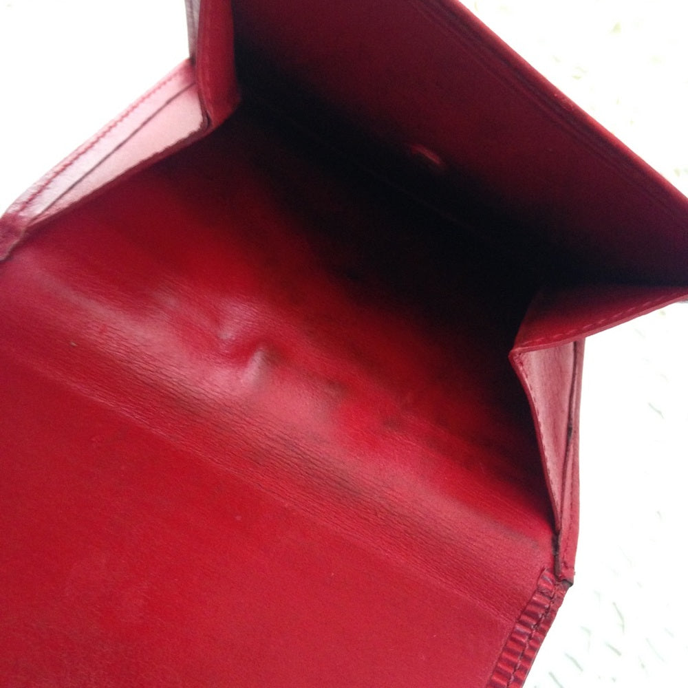Authentic, Louis Vuitton Red Epi Leather Wallet