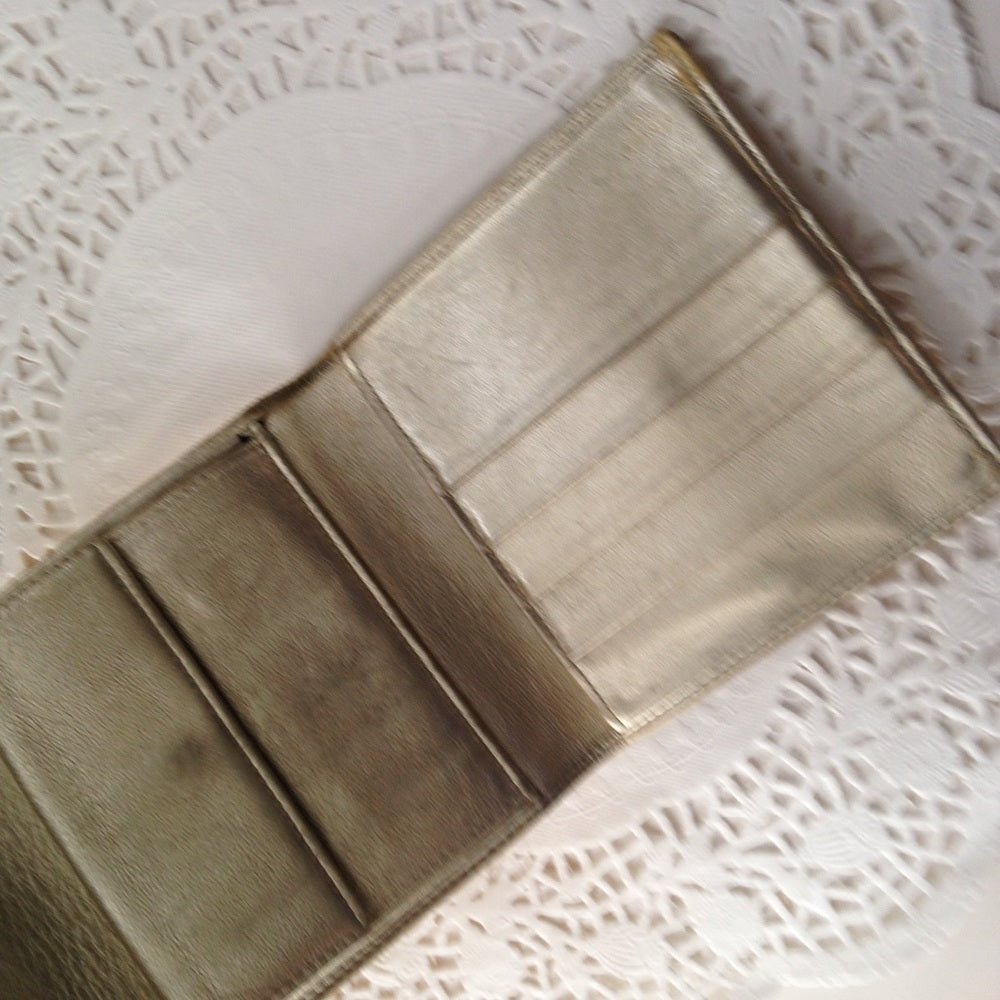 Authentic, Cartier Yellow Gold Leather Wallet