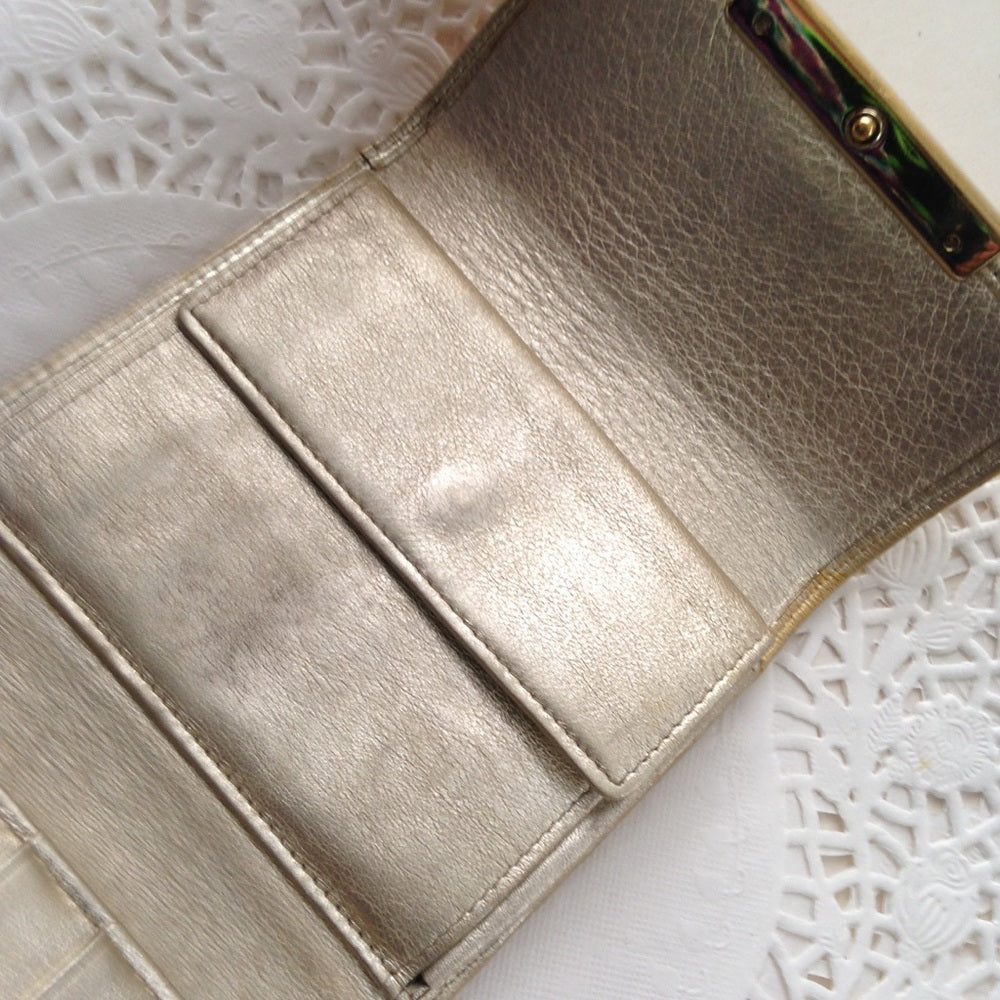 Authentic, Cartier Yellow Gold Leather Wallet