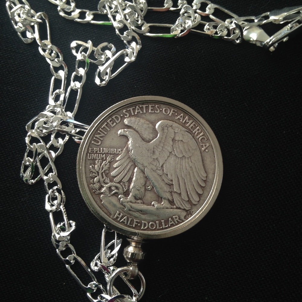 1947Silver Half Dollar Coin, 18in 925 Chain