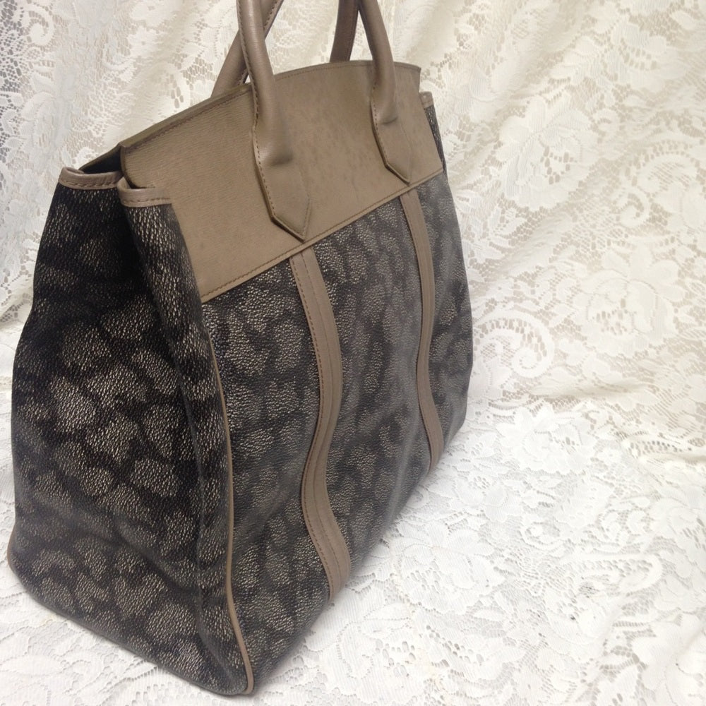 Yves Saint Laurent Coated Canvas Handbag 13inx13in