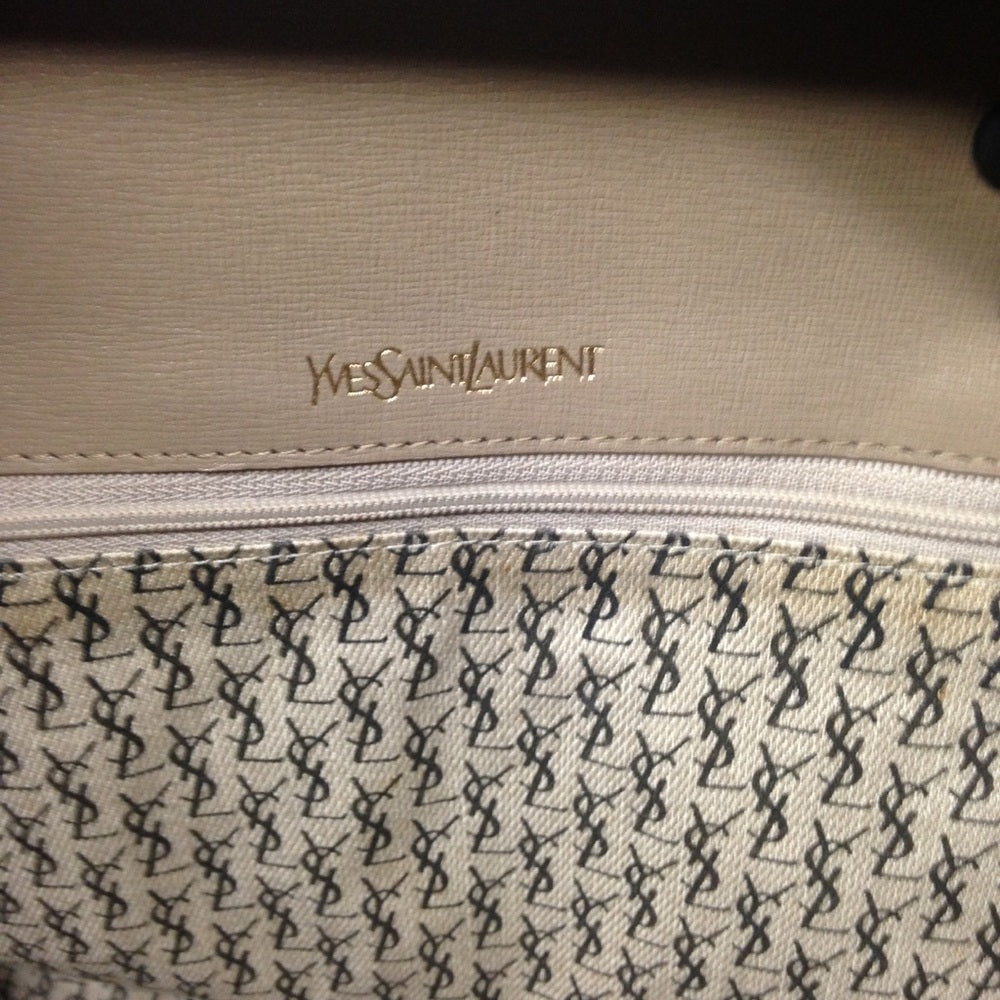Yves Saint Laurent Coated Canvas Handbag 13inx13in