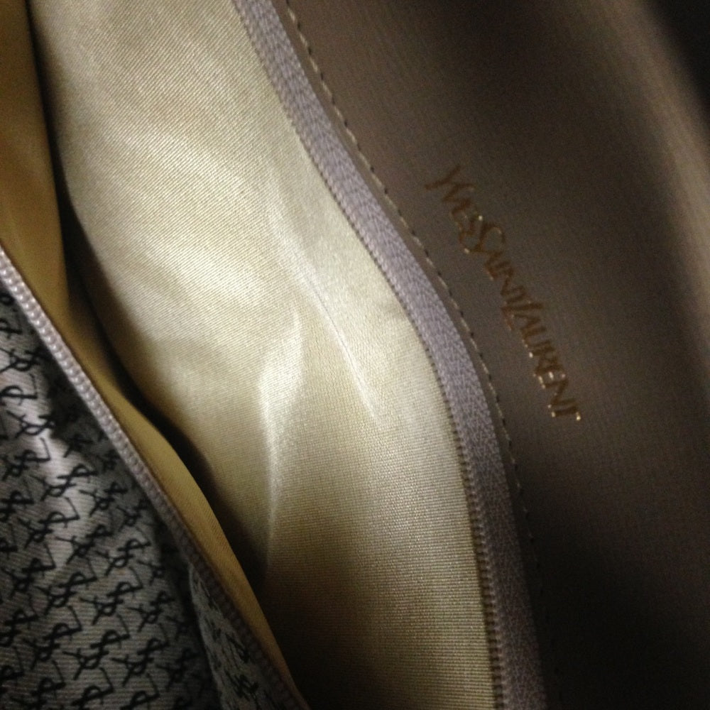 Yves Saint Laurent Coated Canvas Handbag 13inx13in