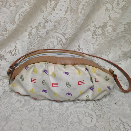 Etro, White, Multicolor Mono Handbag 8inx4inx3in