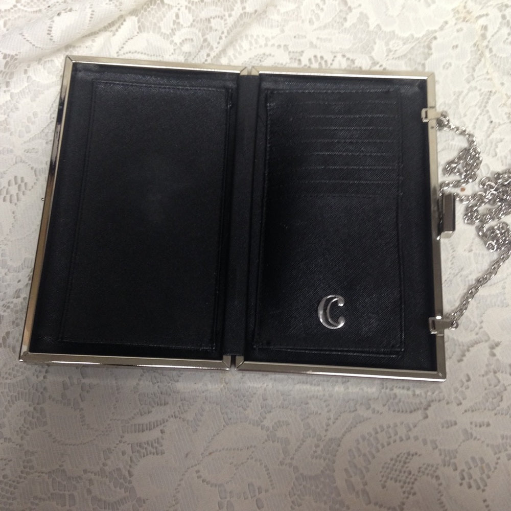 Black Boxy Clutch-Crossbody Evening Purse