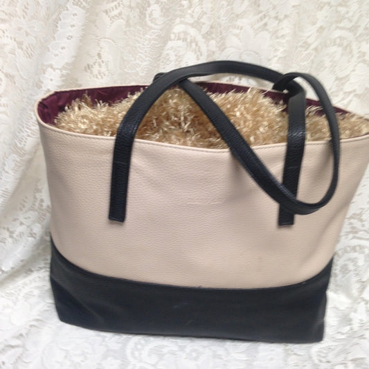 Mary Kay Pink and Black Faux Leather Tote