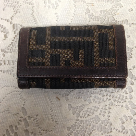 Fendi Italy, Zucca Pattern 4-hooks Key Case