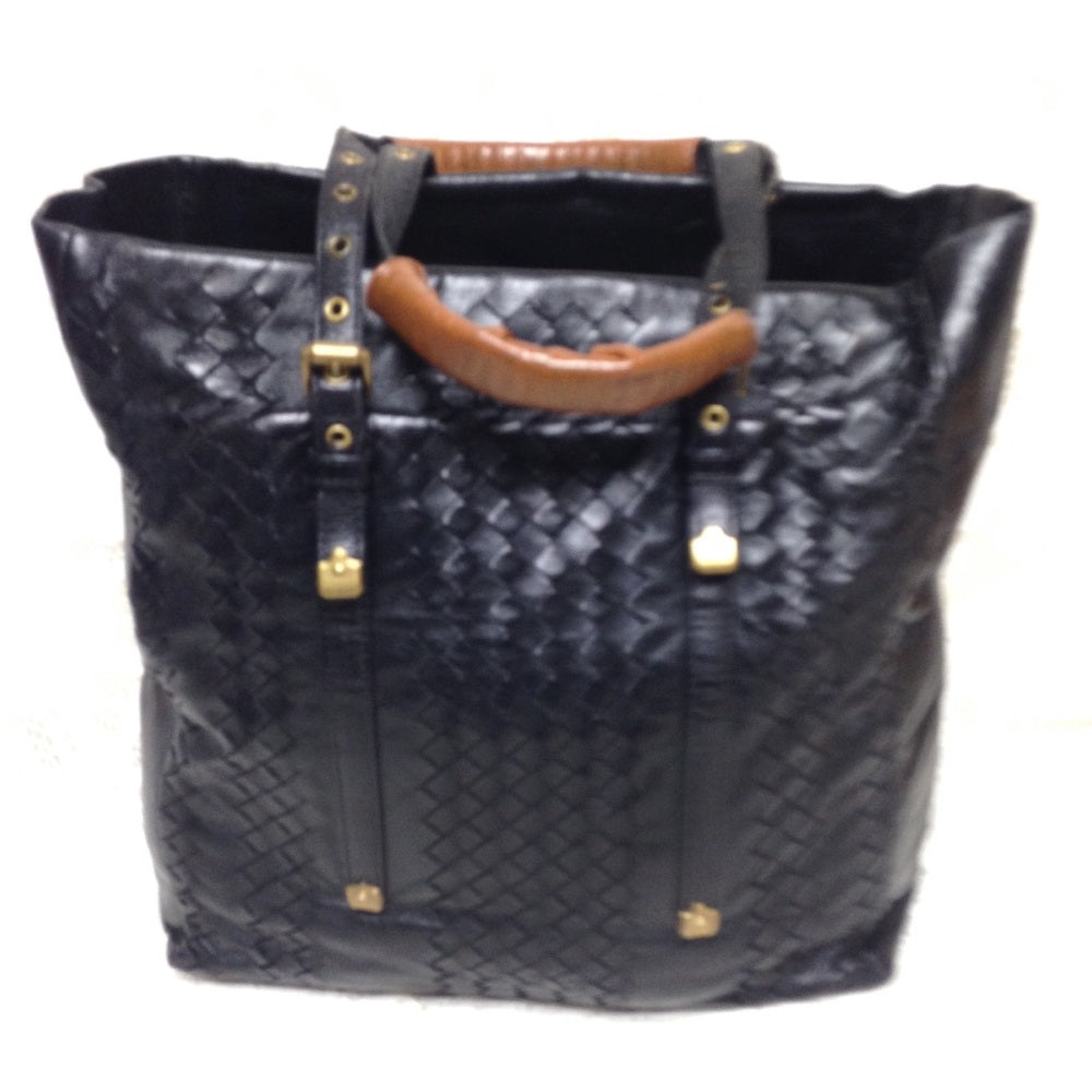 Bottega Veneta Black-Leather Tote Handbag