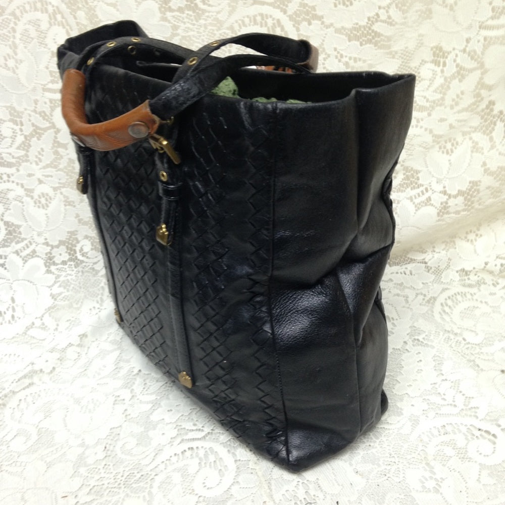 Bottega Veneta Black-Leather Tote Handbag