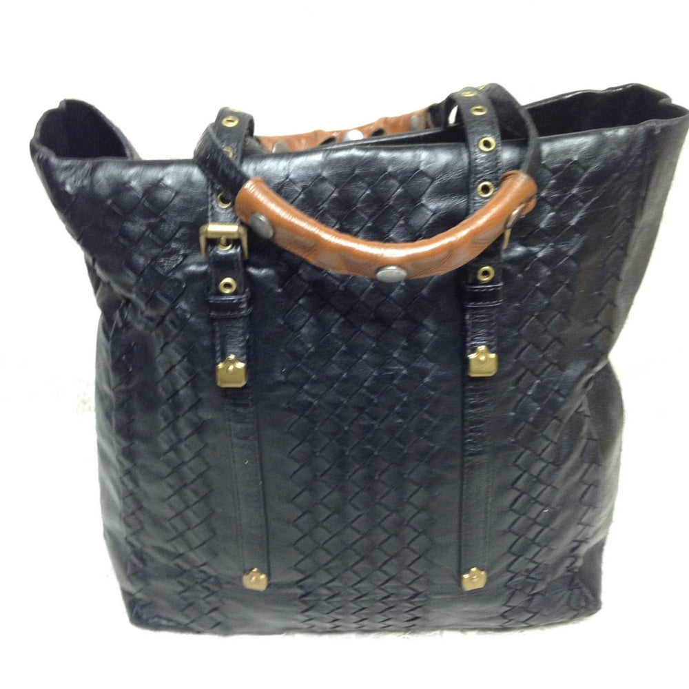 Bottega Veneta Black-Leather Tote Handbag