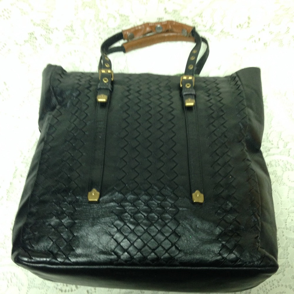 Bottega Veneta Black-Leather Tote Handbag