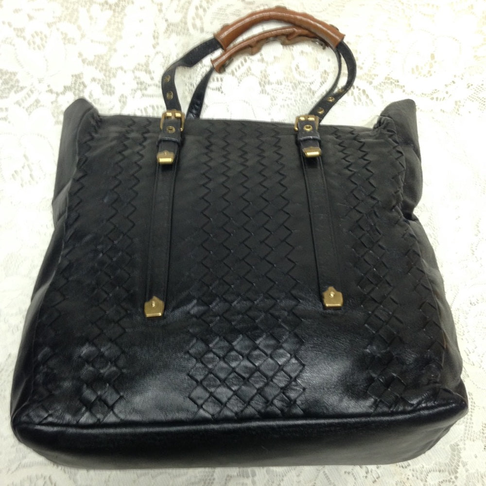 Bottega Veneta Black-Leather Tote Handbag