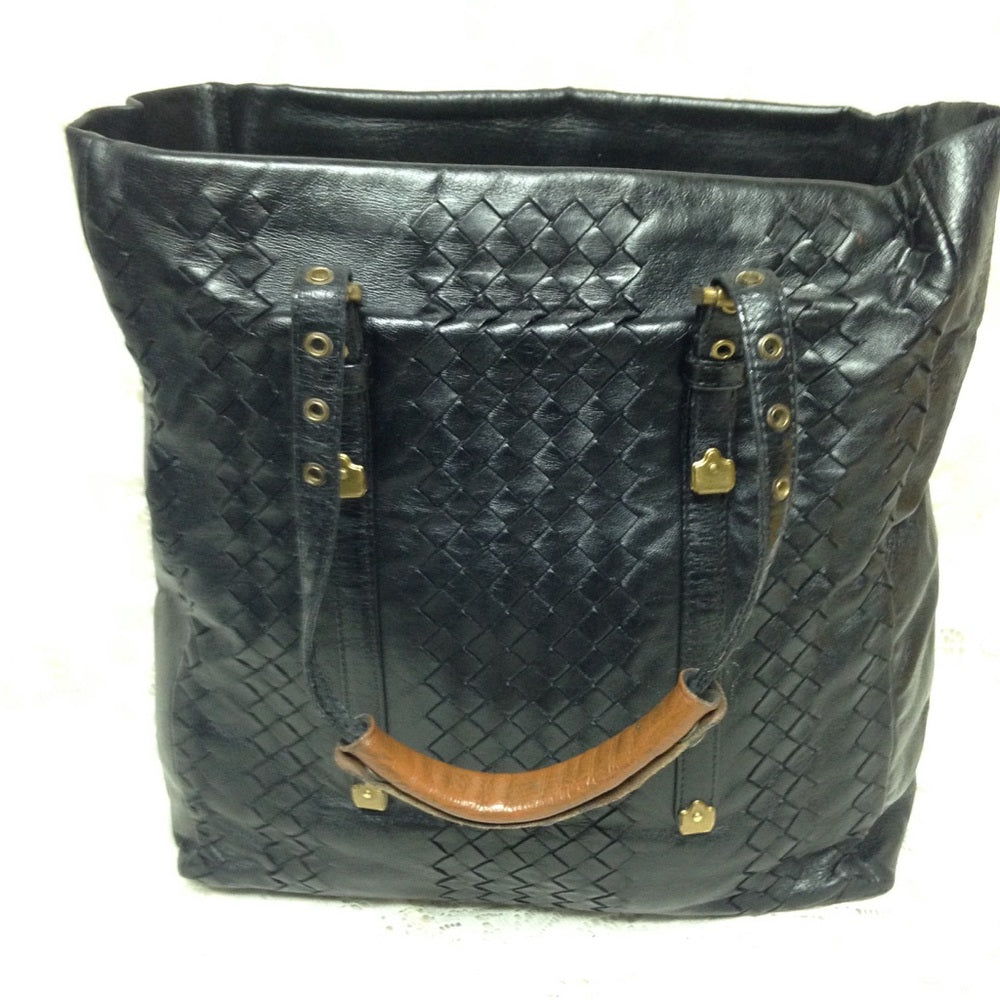 Bottega Veneta Black-Leather Tote Handbag