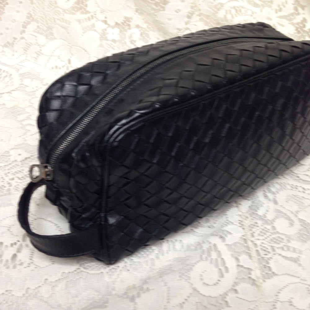 Vintage Bottega Veneta Black-Leather Pouch