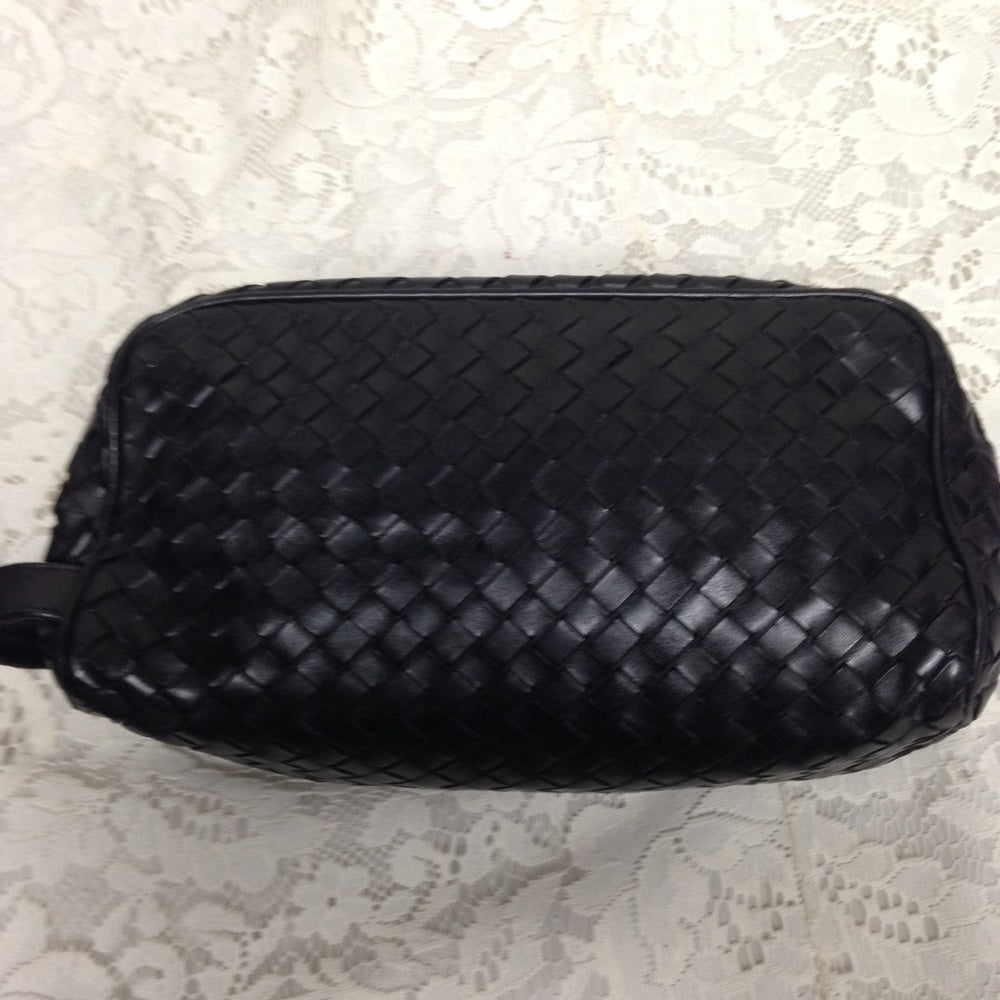 Vintage Bottega Veneta Black-Leather Pouch