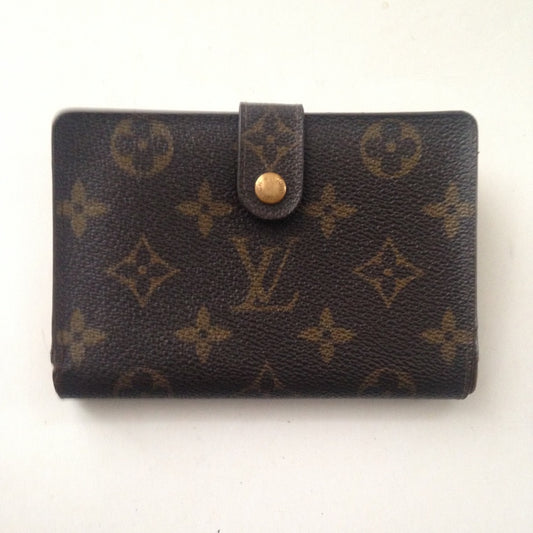 Louis Vuitton Brown Mono Kisslock Compact Wallet