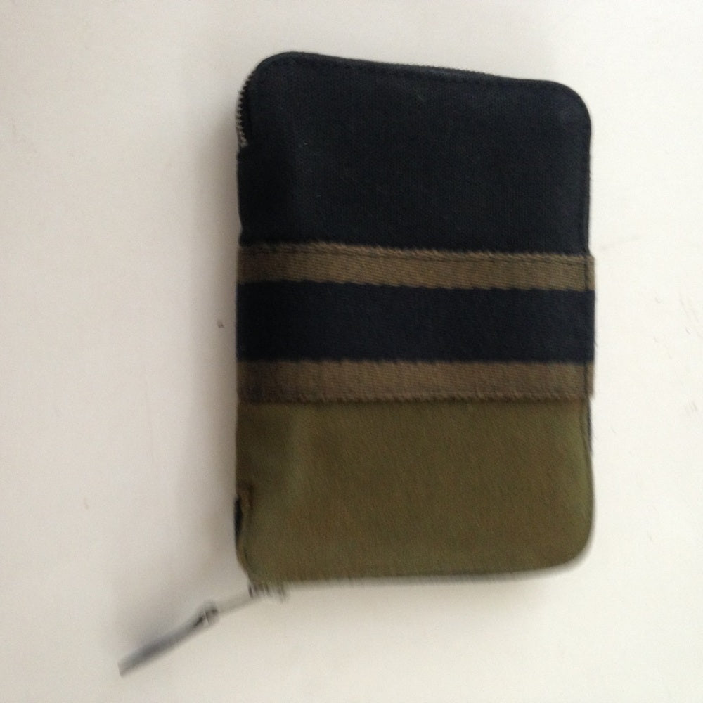 Authentic, Hermes Black-Green Zip-around Wallet