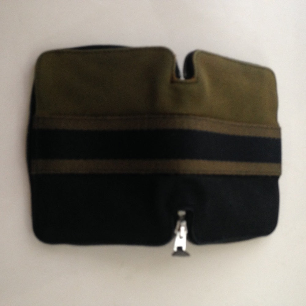 Authentic, Hermes Black-Green Zip-around Wallet