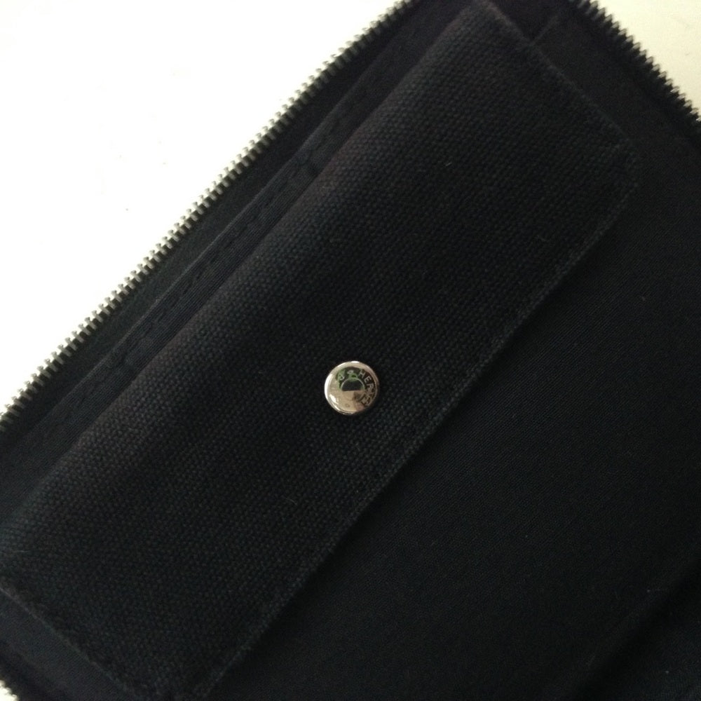 Authentic, Hermes Black-Green Zip-around Wallet