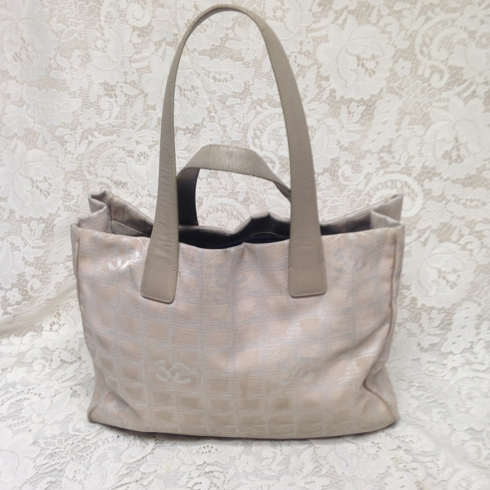 Chanel Travel Line Beige Nylon MM Tote