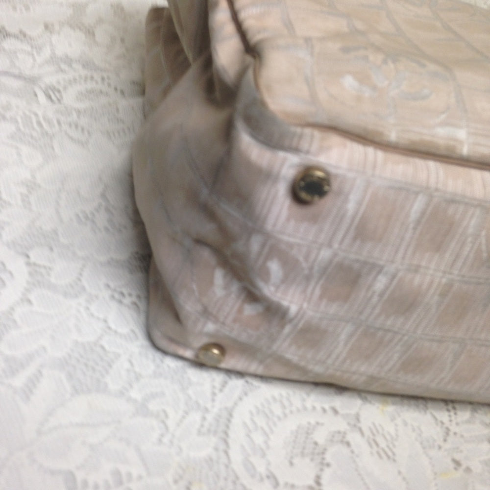 Chanel Travel Line Beige Nylon MM Tote
