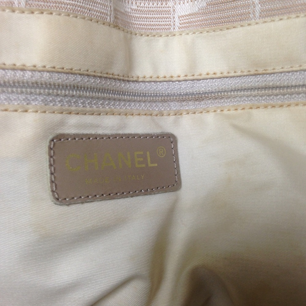 Chanel Travel Line Beige Nylon MM Tote