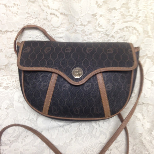 Vintage Christian Dior Coated Canvas Crossbody