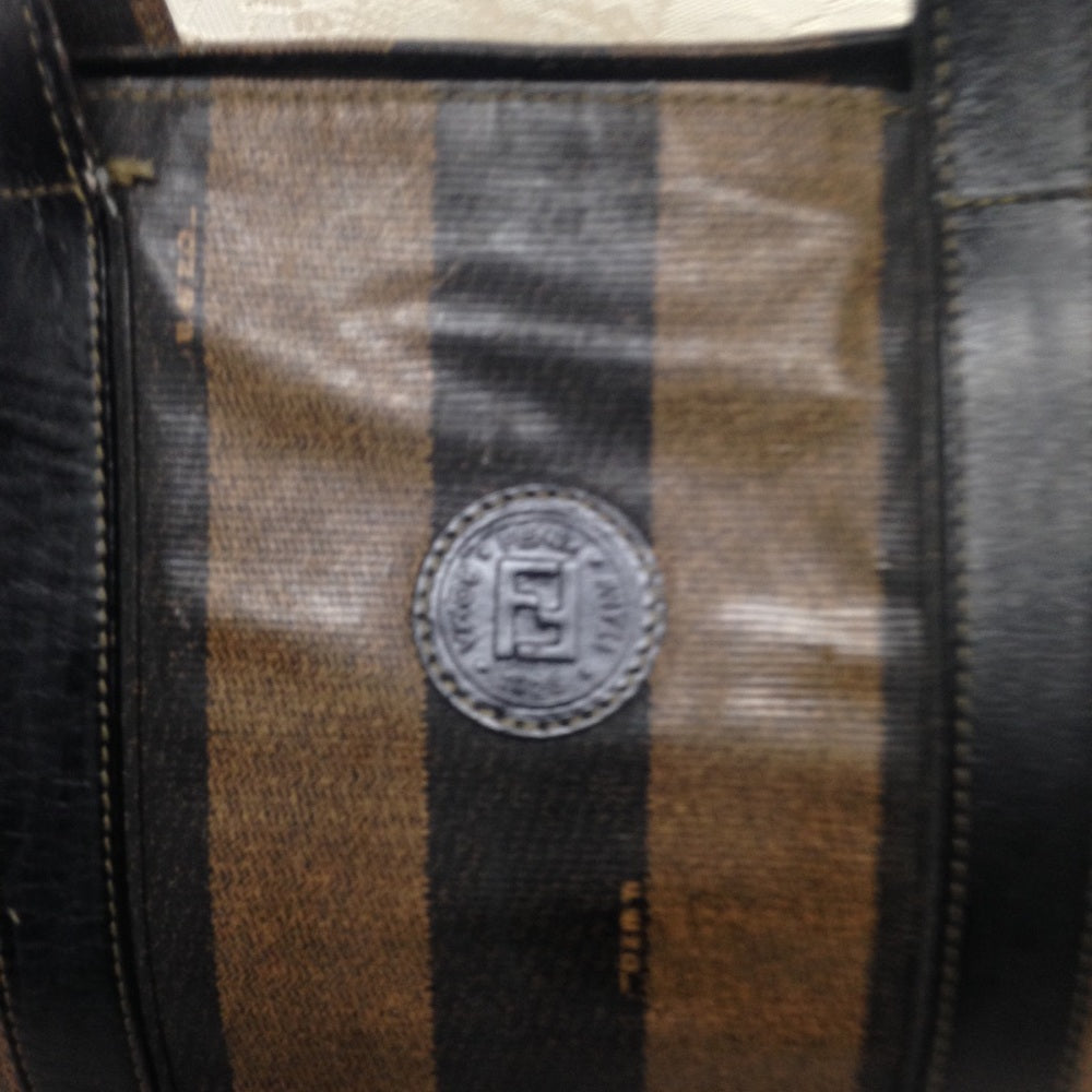 Authentic Fendi, Pequin Stripes Handbag Tote