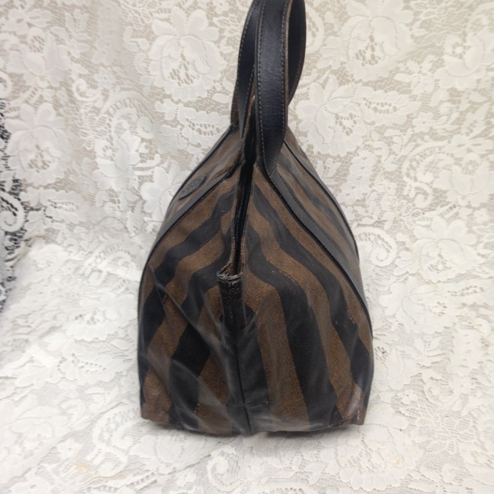 Authentic Fendi, Pequin Stripes Handbag Tote